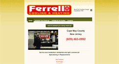 Desktop Screenshot of ferrellcoolingandheating.com